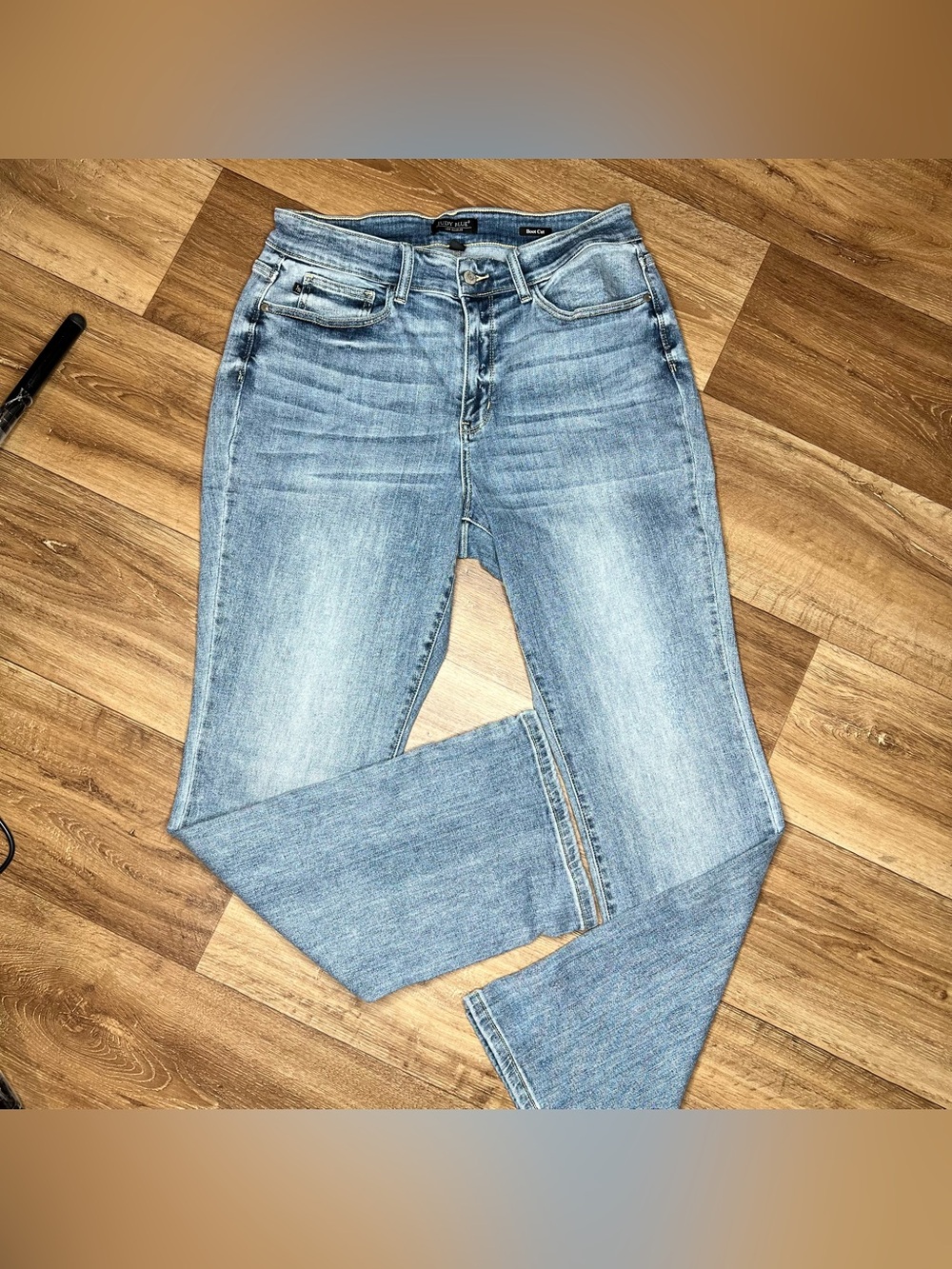 Judy Blue Bootcut Jean 16W/31 Distressed Medium Wash Stretch